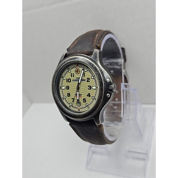 Timex Expedition Field Watch T47012 42mm Indiglo Date Olive Dial New Battery - Picture 2 of 13